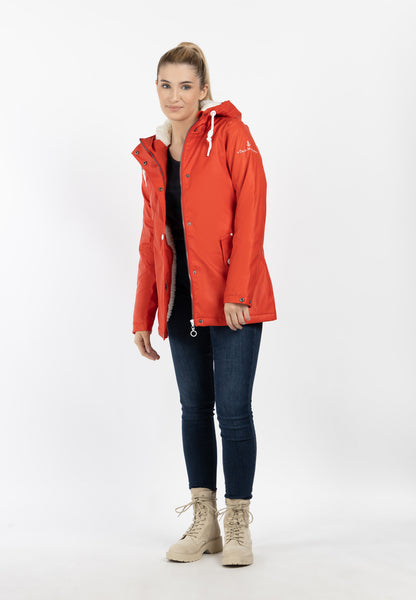 Dreimaster Maritim Women's Rain Jacket With Teddy Lining