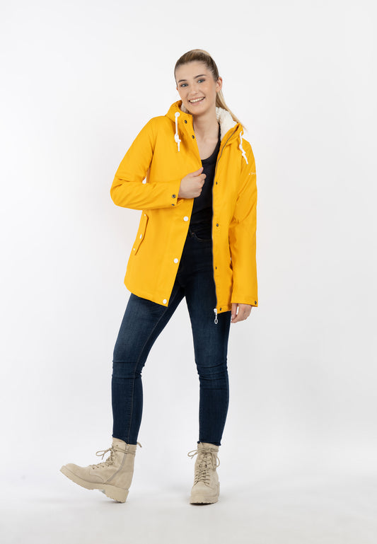 Dreimaster Maritim Women's Rain Jacket With Teddy Lining