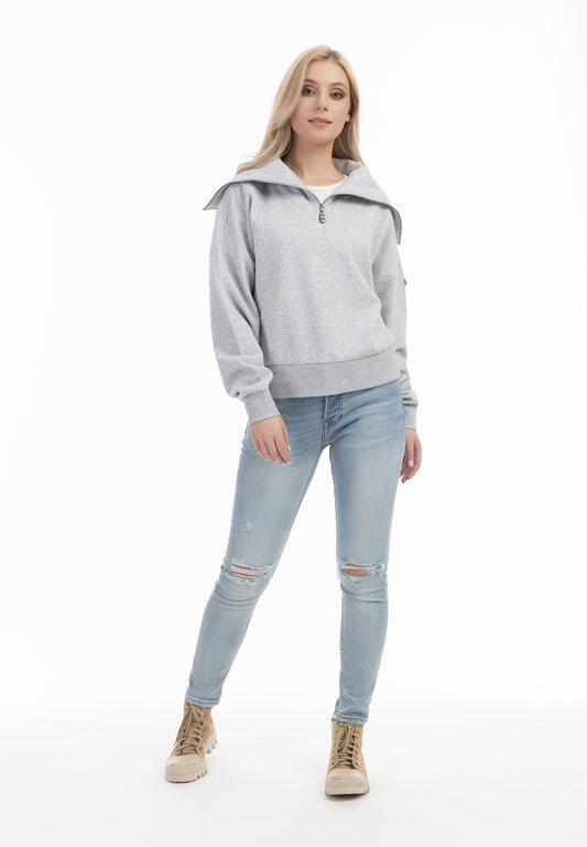 Dreimaster Vintage Damen Oversize Troyer Pullover