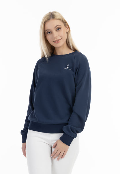 Dreimaster Maritim Damen-Sweatshirt mit Rundhalsausschnitt