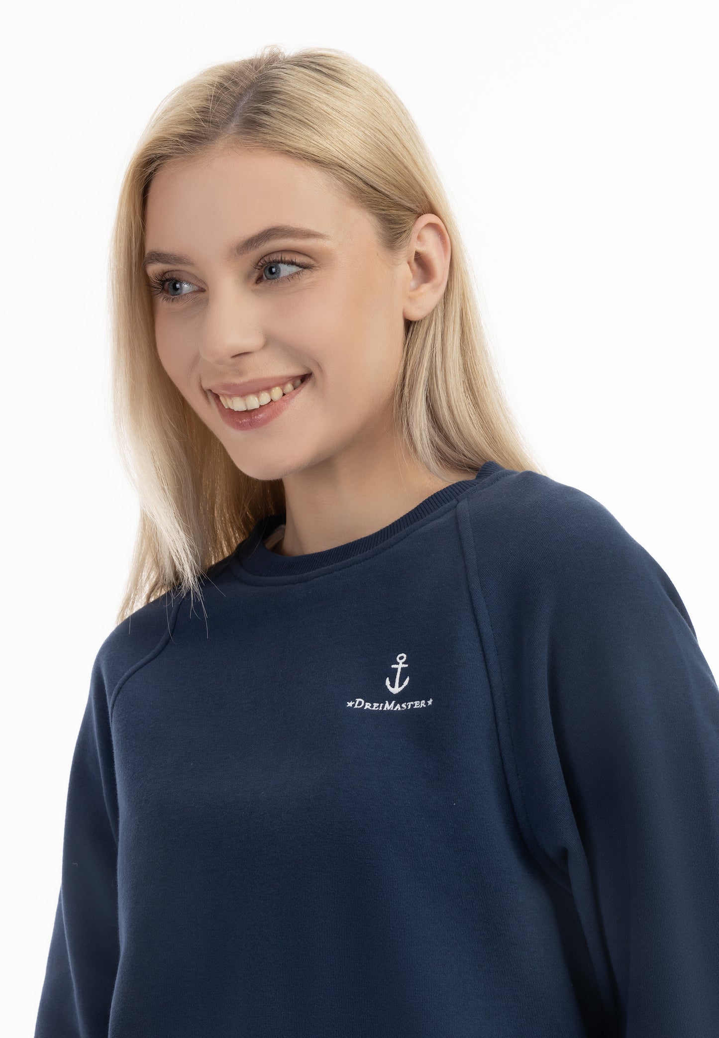 Dreimaster Maritim Damen-Sweatshirt mit Rundhalsausschnitt