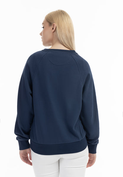 Dreimaster Maritim Damen-Sweatshirt mit Rundhalsausschnitt