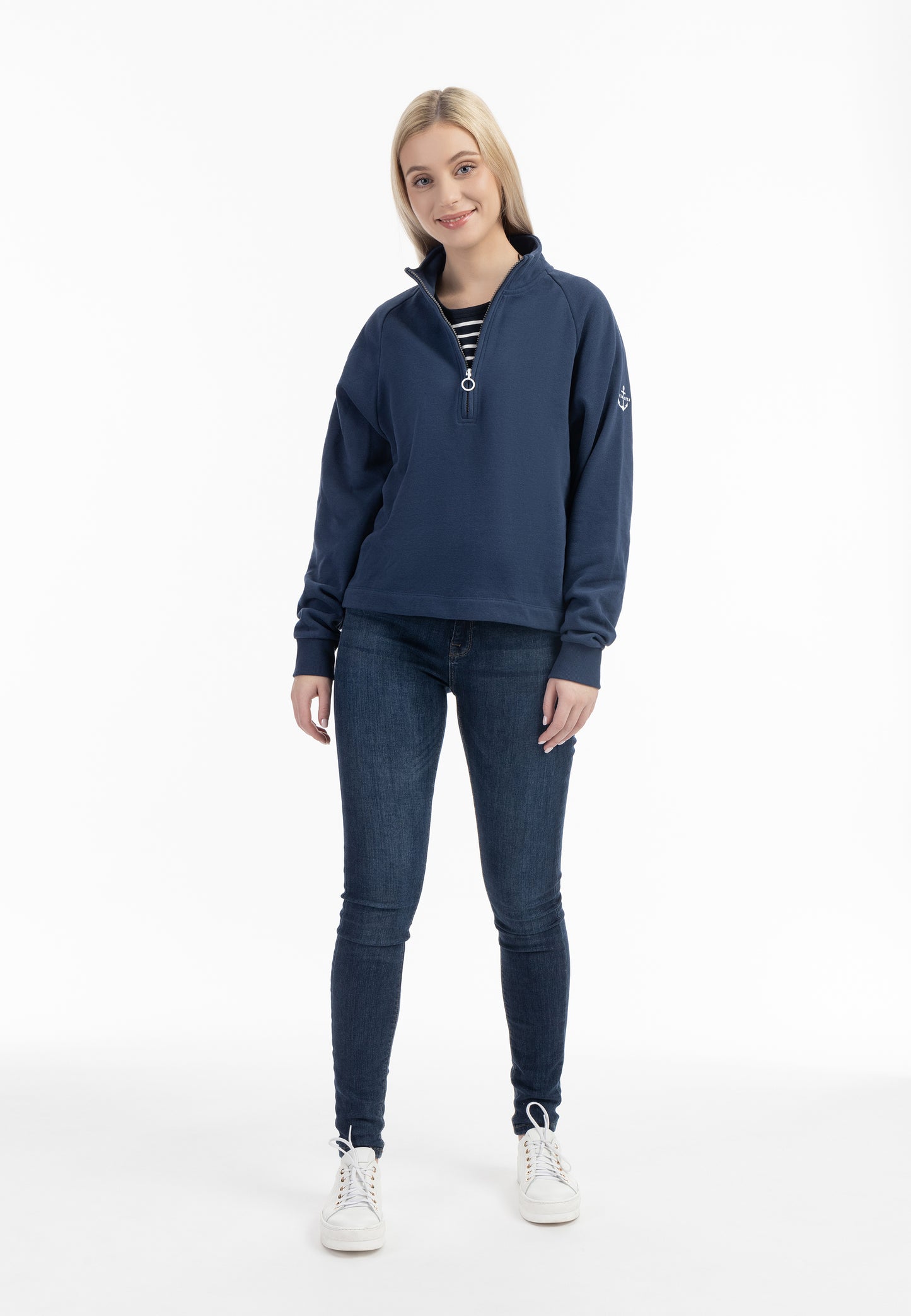 Dreimaster Maritim Damen Sweatshirt Troyer