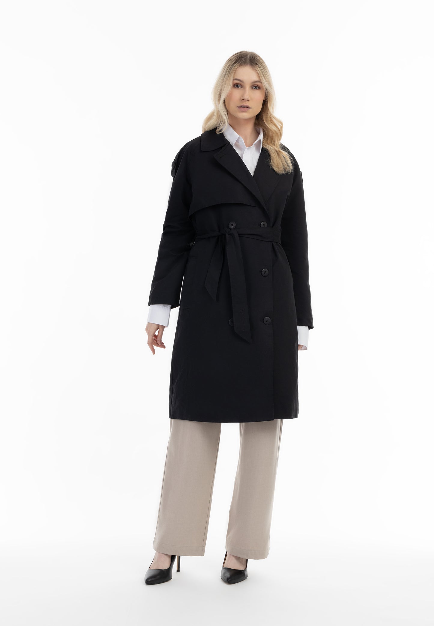 DreiMaster Klassik Damen Klassischer Trenchcoat