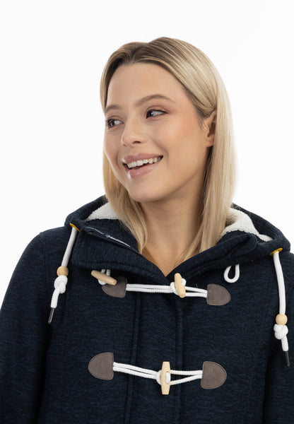 Schmuddelwedda Women's Knit Fleece Duffle Coat