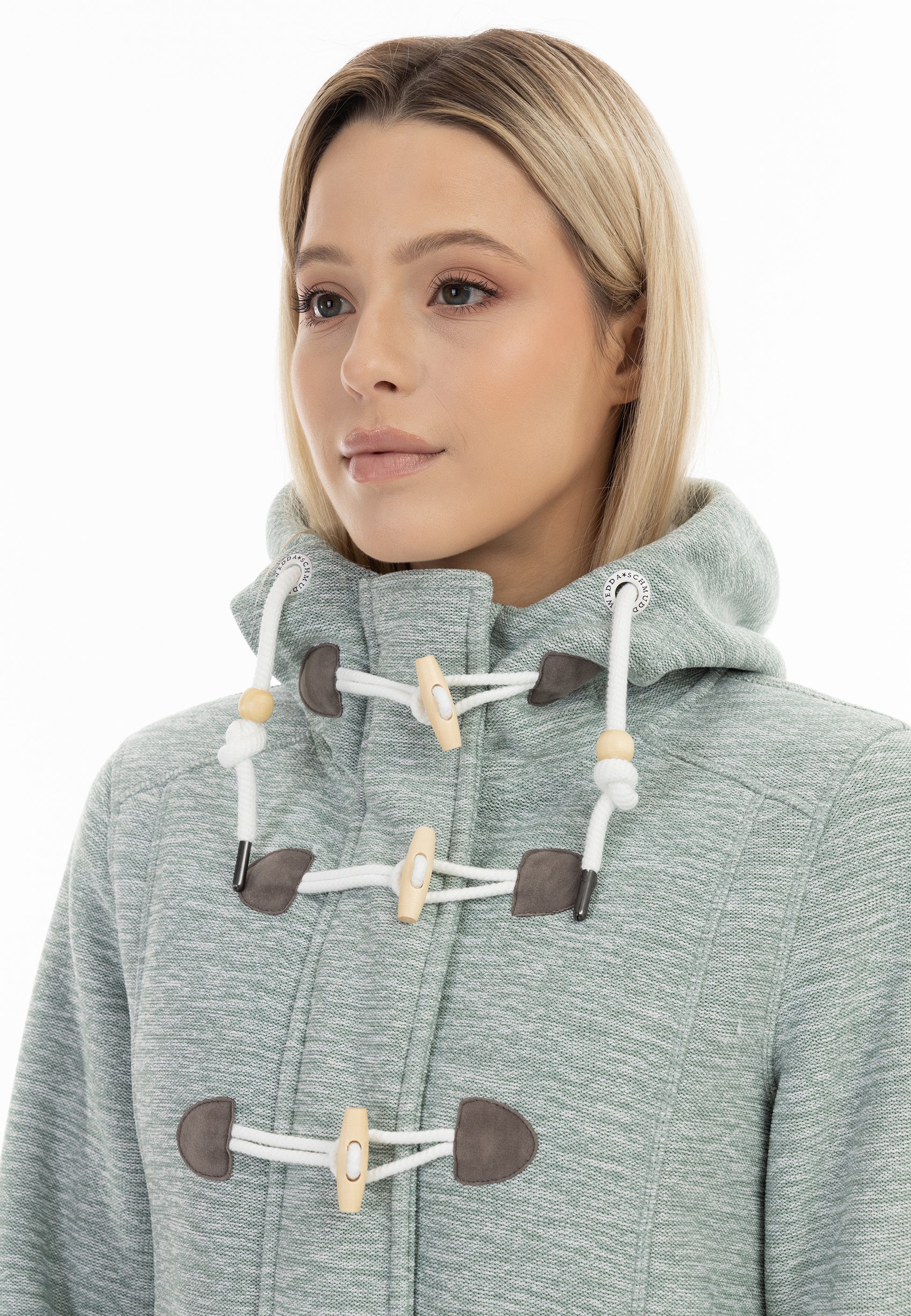 Schmuddelwedda Women's Knit Fleece Duffle Coat