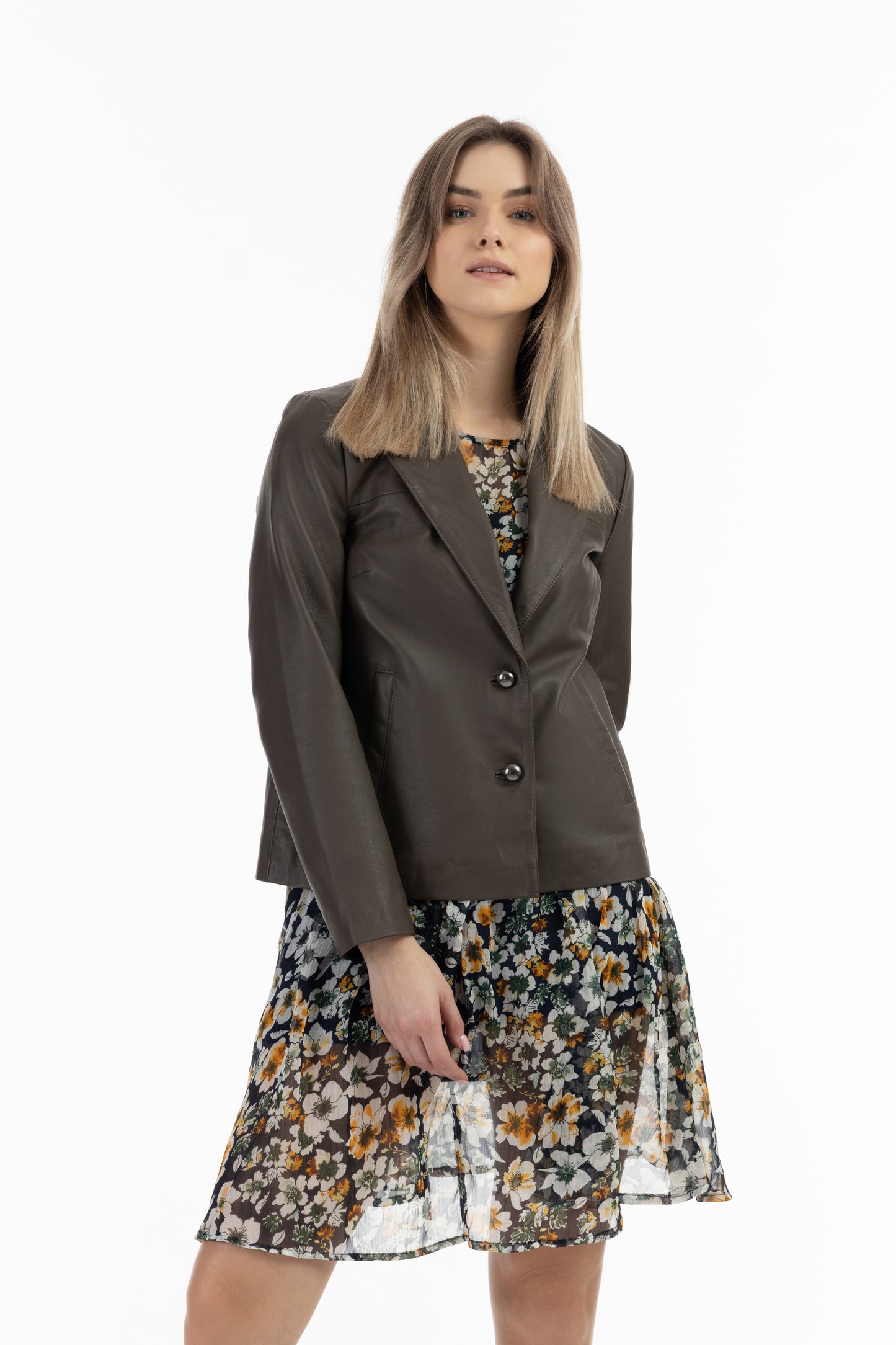 DreiMaster Vintage Women's Leather Blazer