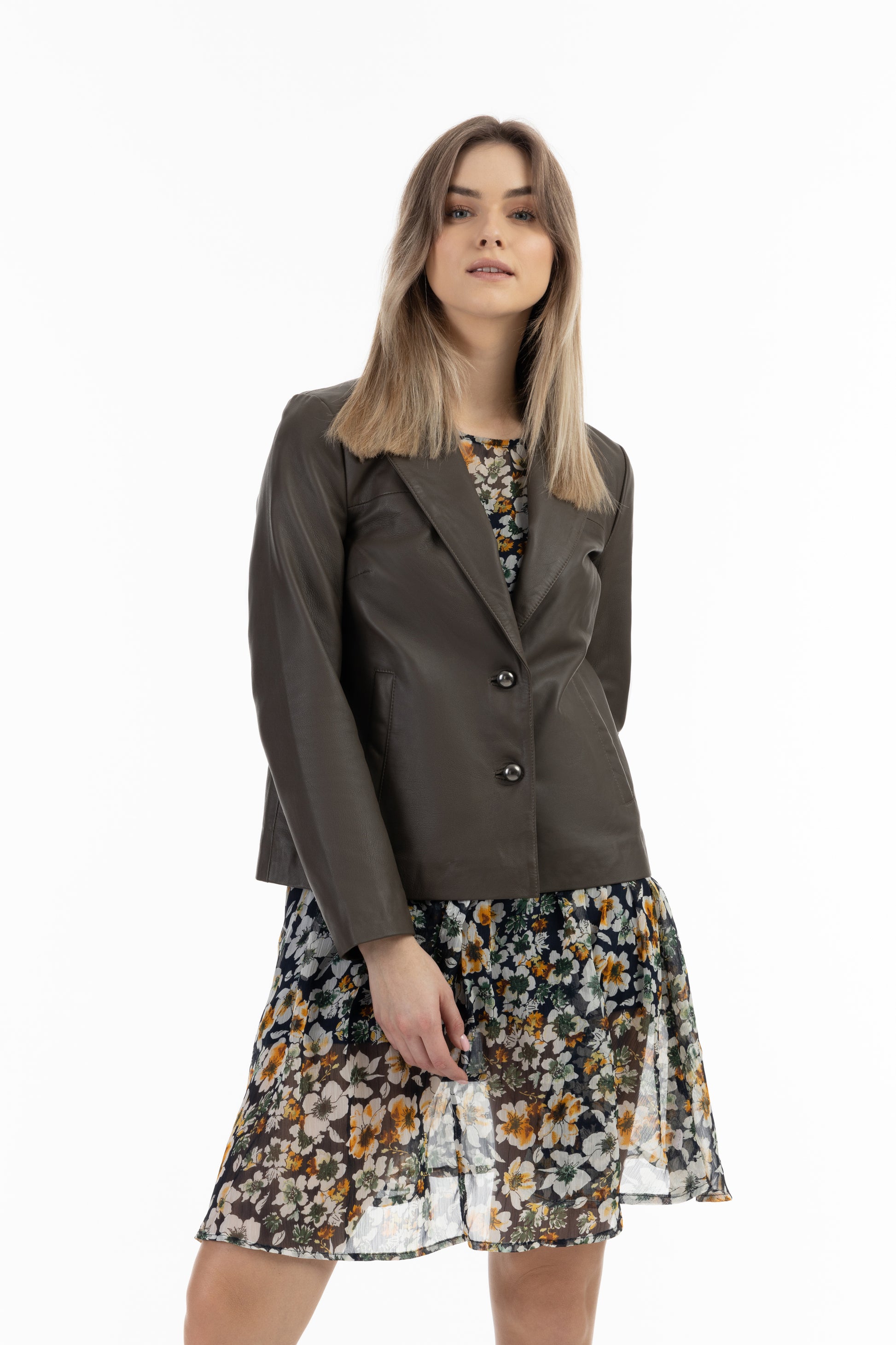 DreiMaster Vintage Women's Leather Blazer