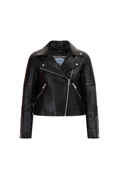 Dreimaster Vintage Damen-Bikerjacke aus Leder