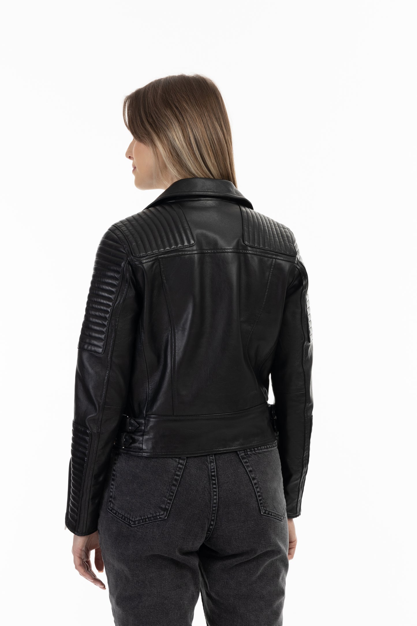 Dreimaster Vintage Damen-Bikerjacke aus Leder
