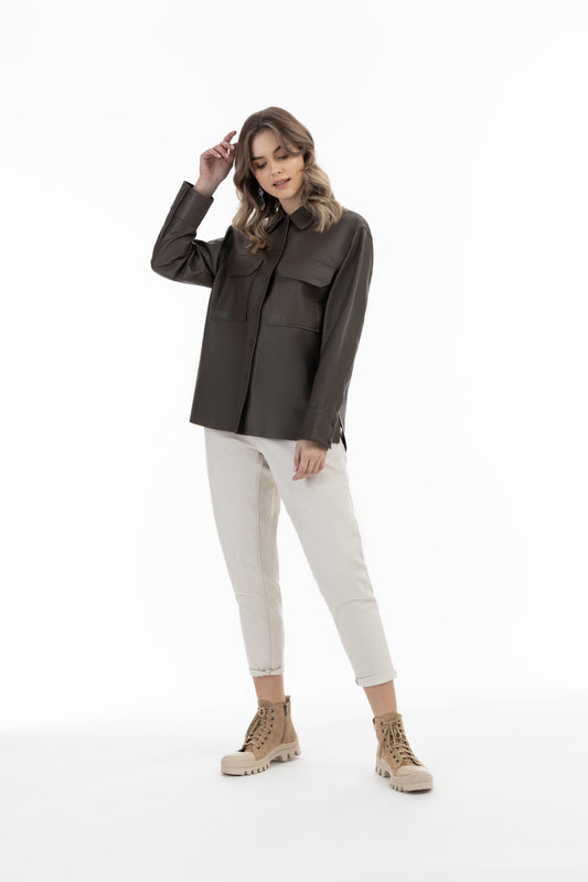 Dreimaster Vintage Damen Ledershirt