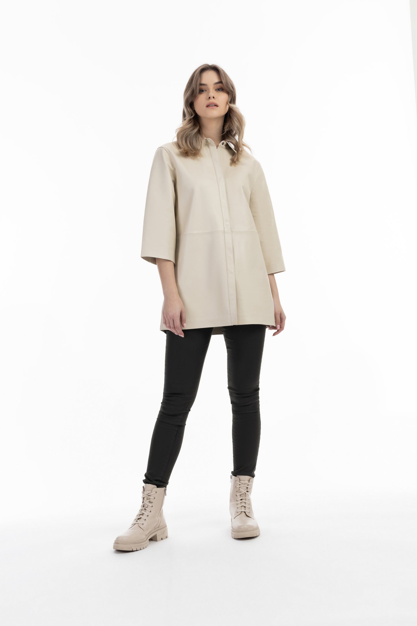 Vintage DreiMaster damska skórzana koszula