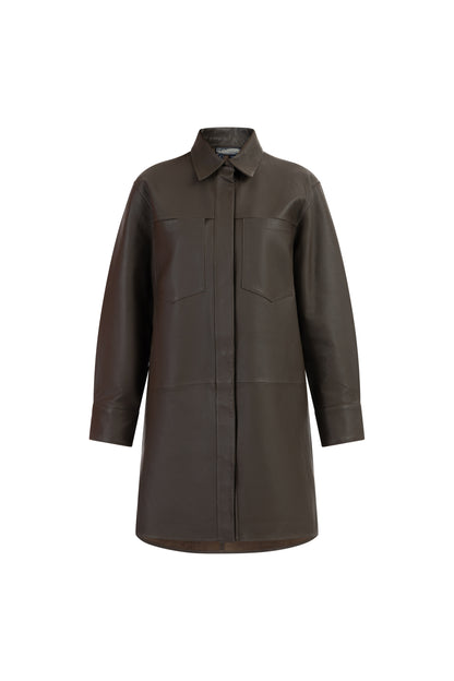 DreiMaster Vintage damska skórzana koszula