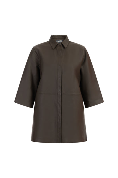 Vintage DreiMaster damska skórzana koszula