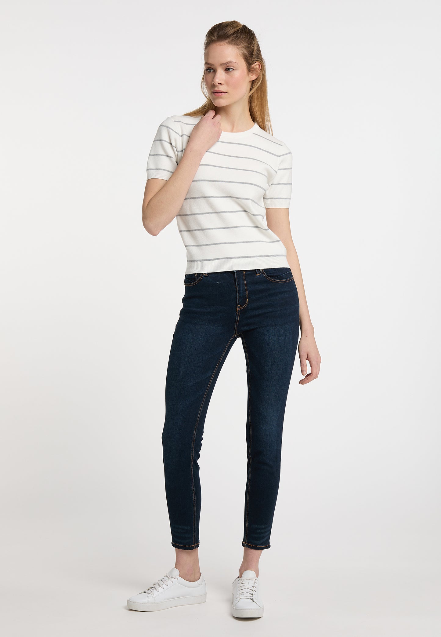 Dreimaster Maritim Damen Kurzarmpullover