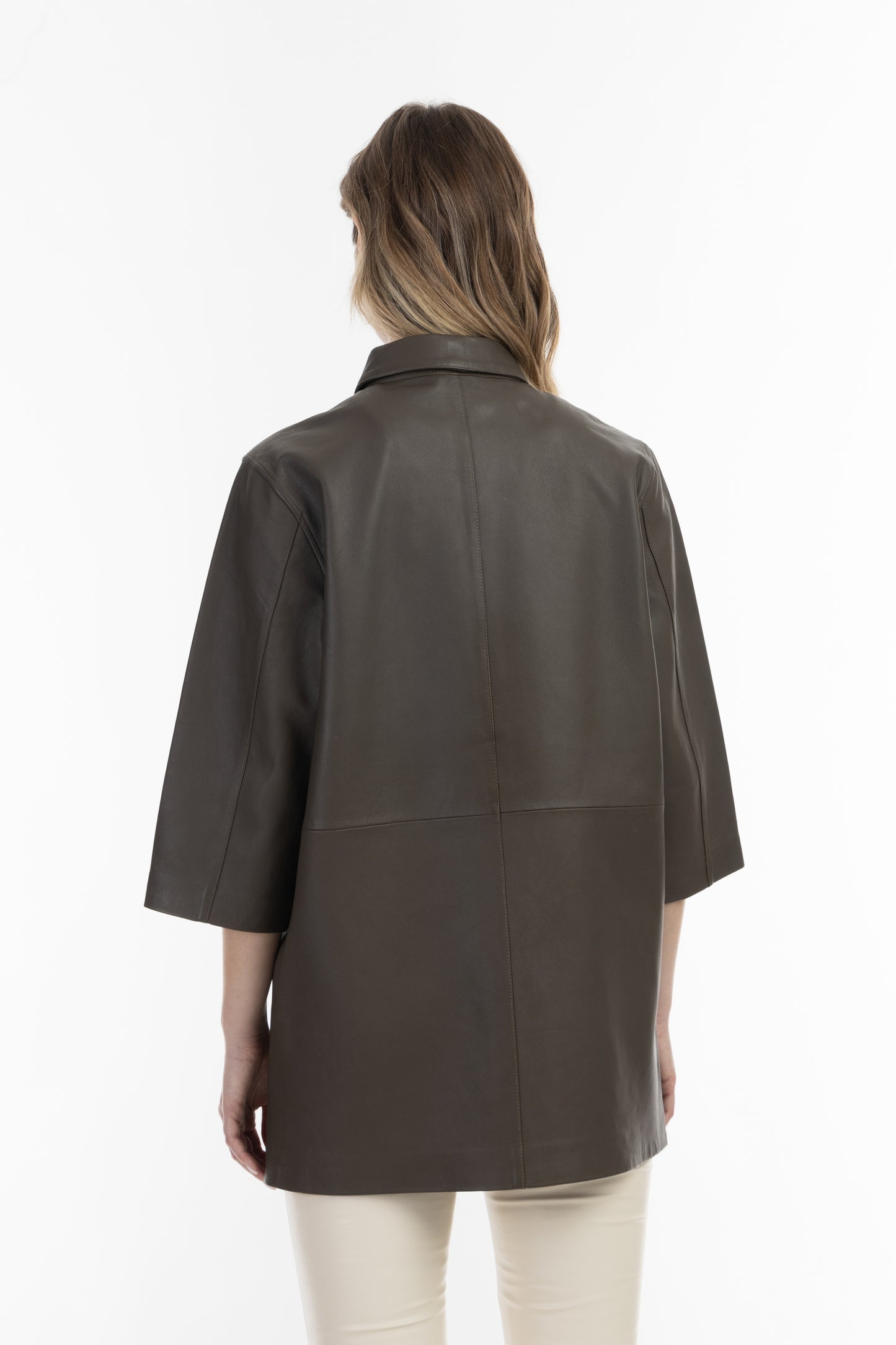 Vintage DreiMaster damska skórzana koszula