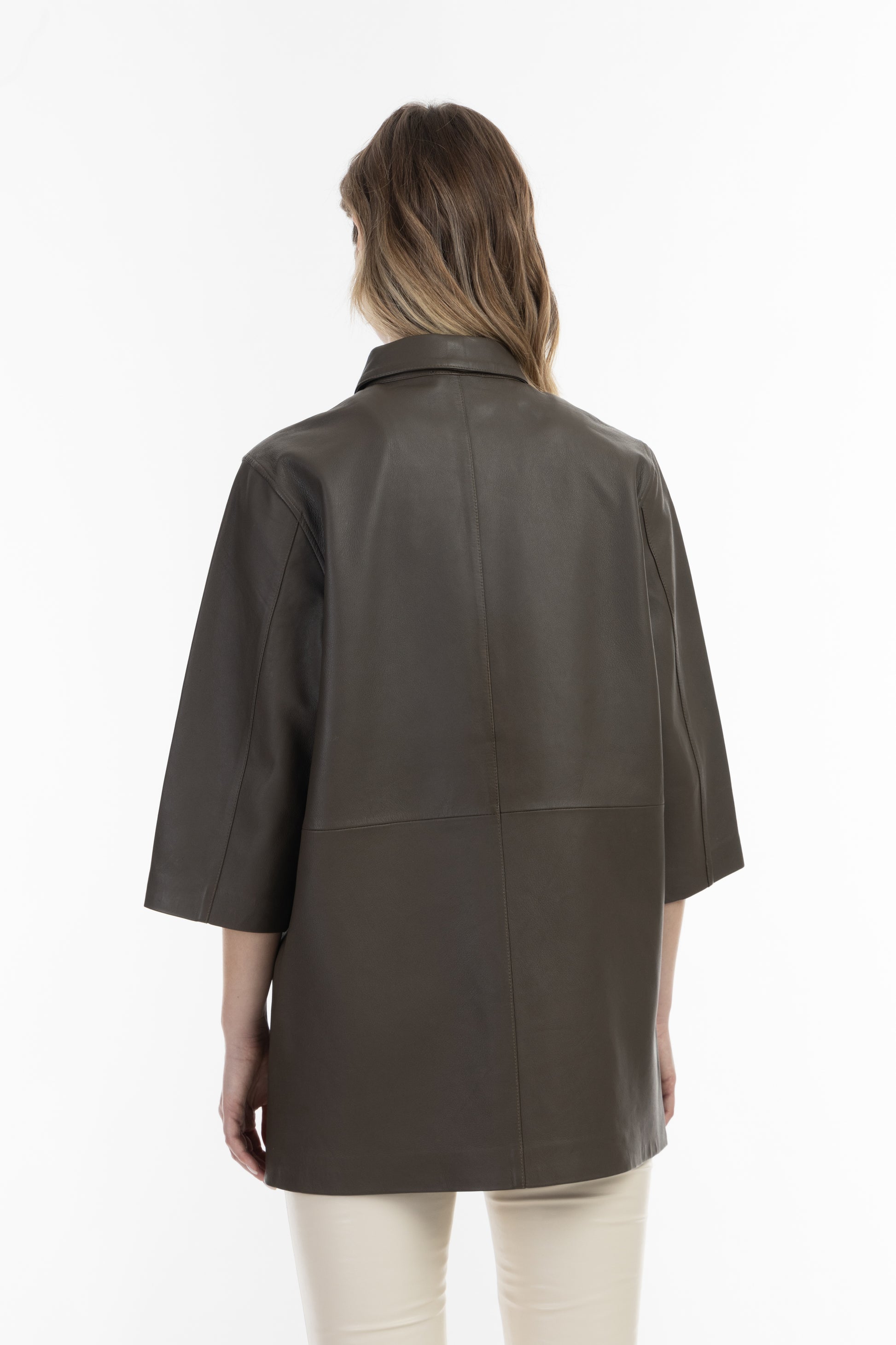 Vintage DreiMaster damska skórzana koszula