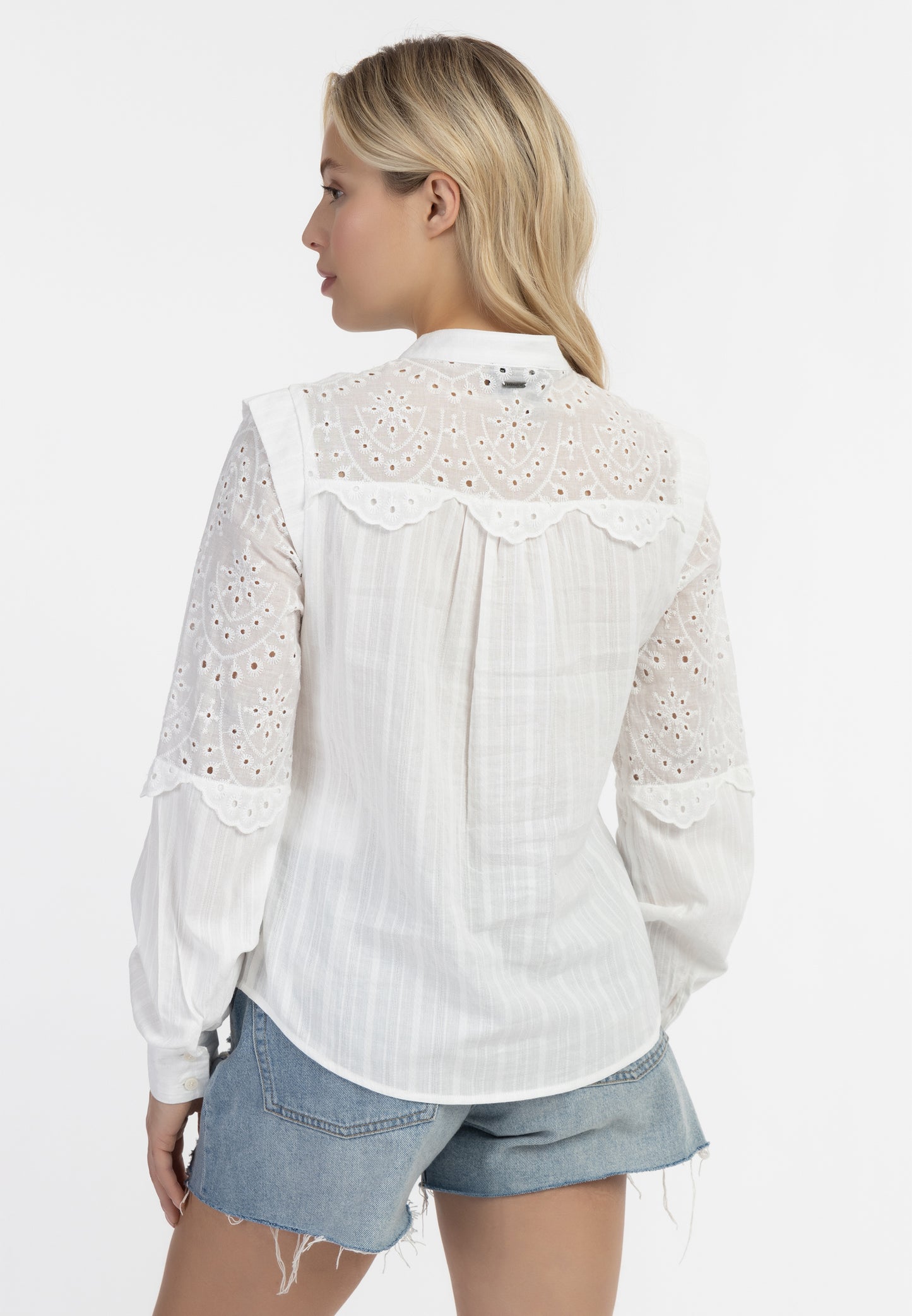 Dreimaster Vintage Damen LangarmBluse