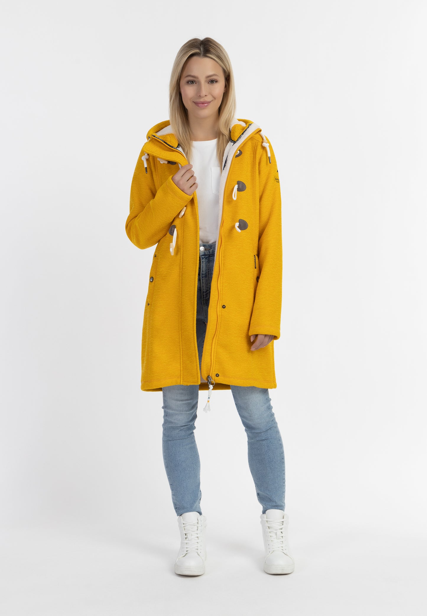 Schmuddelwedda Women's Knit Fleece Duffle Coat