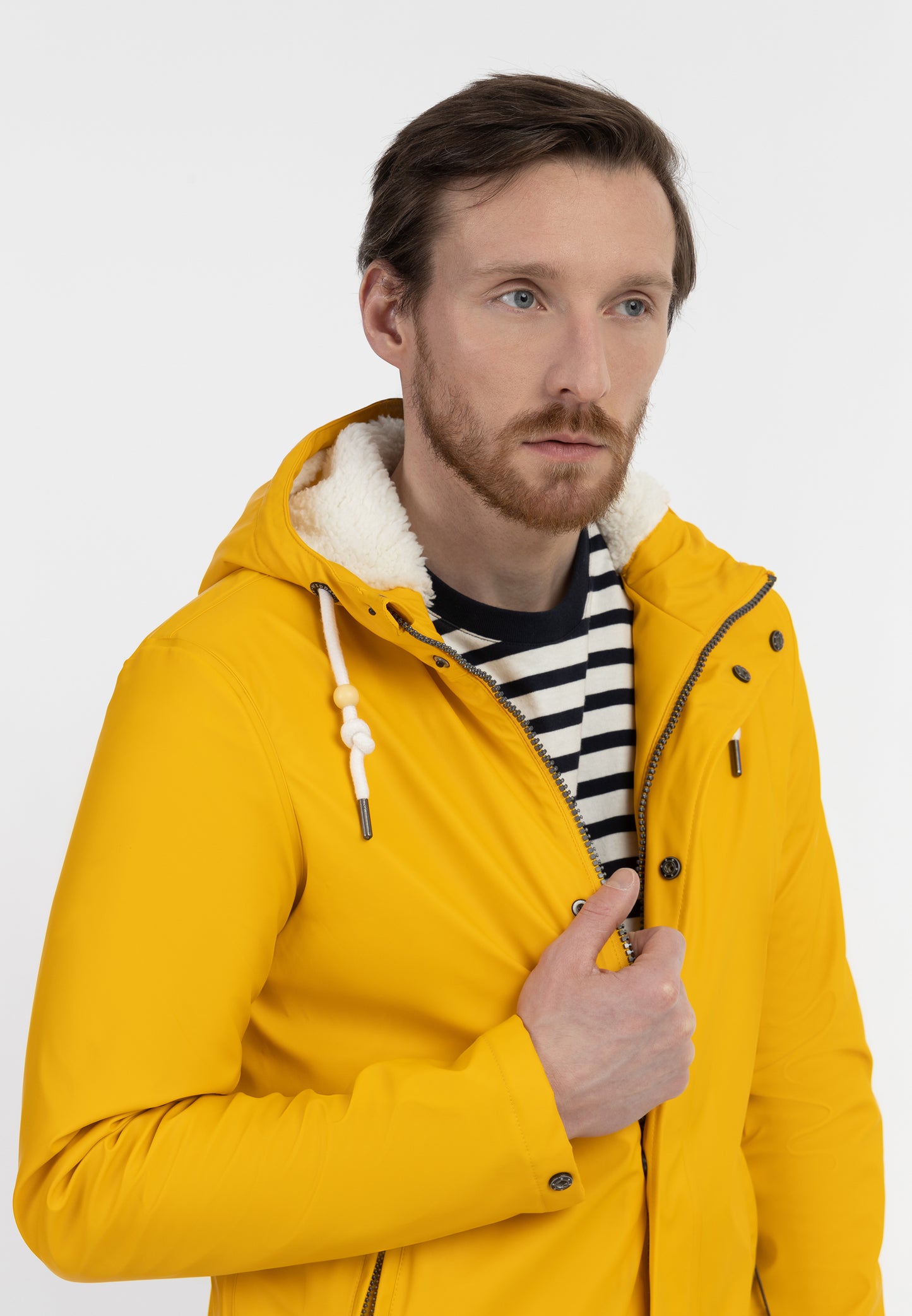 Schmuddelwedda Men's Rain Jacket With Faux Fur Lining