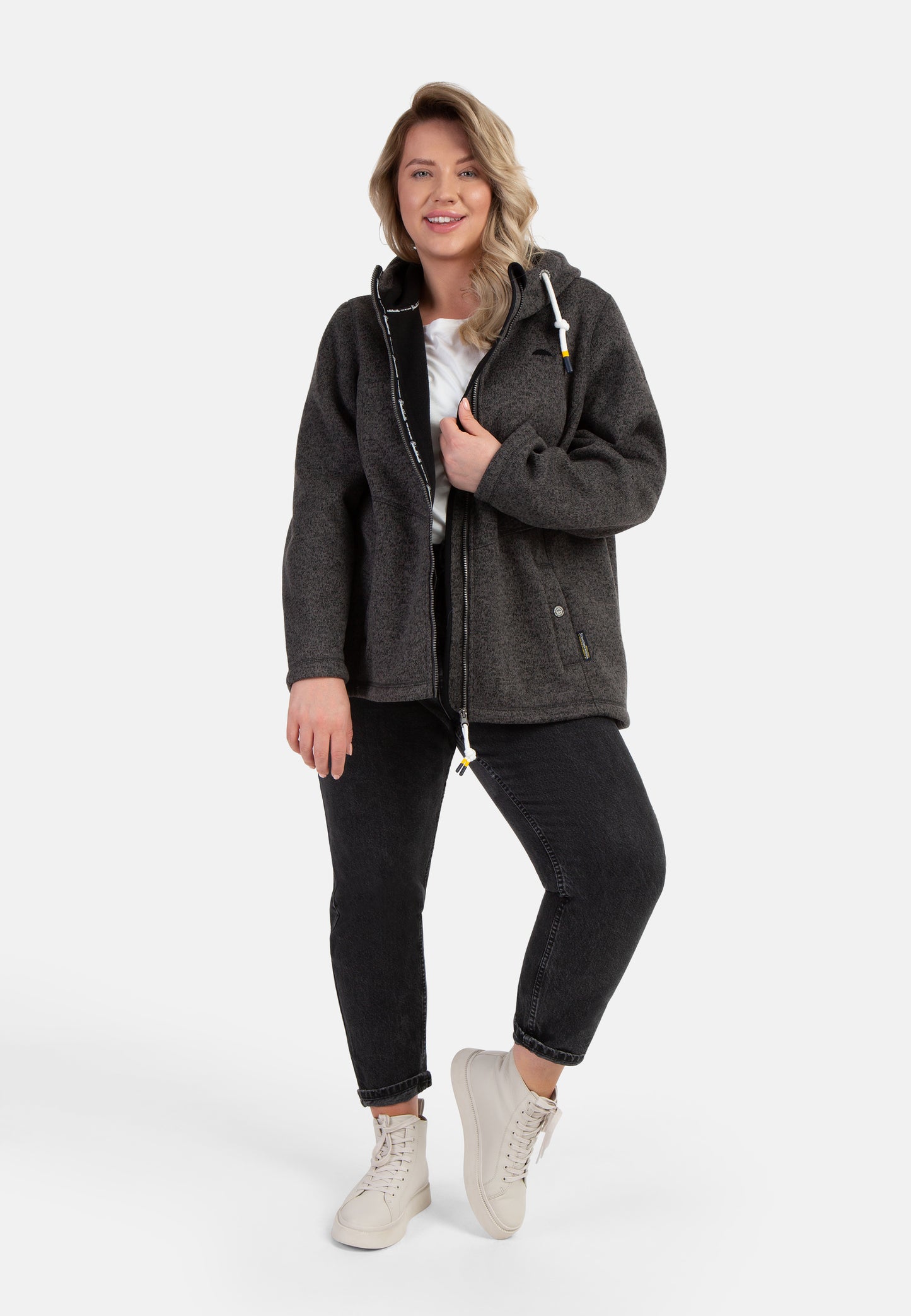 Schmuddelwedda Women's Plus Size Knitted Fleece Jacket