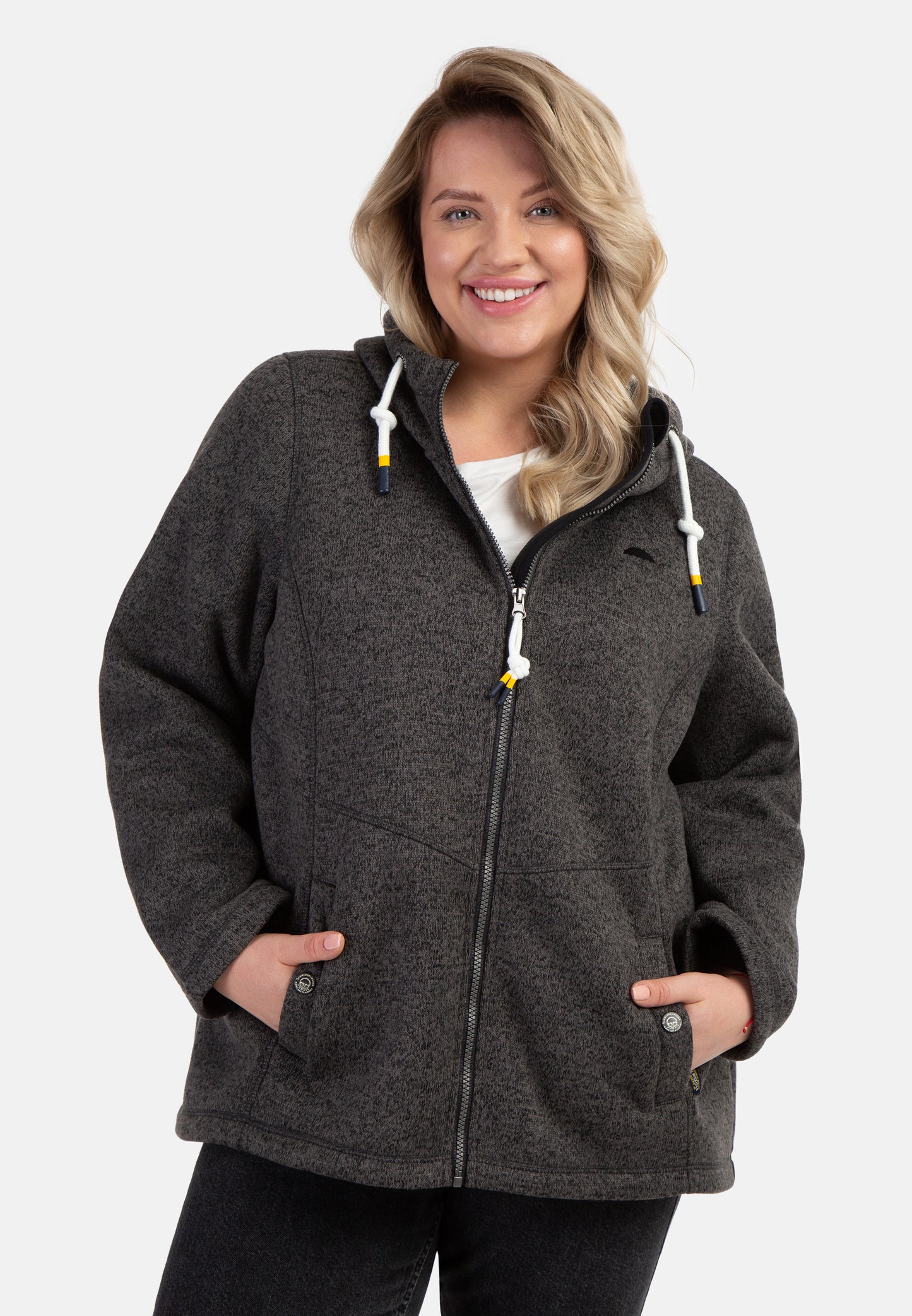 Schmuddelwedda Women's Plus Size Knitted Fleece Jacket