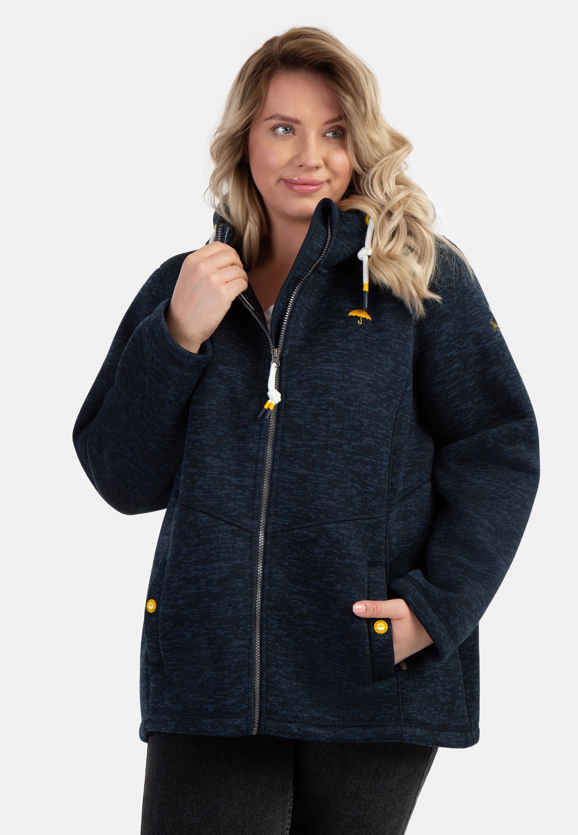 Schmuddelwedda Women's Plus Size Knitted Fleece Jacket
