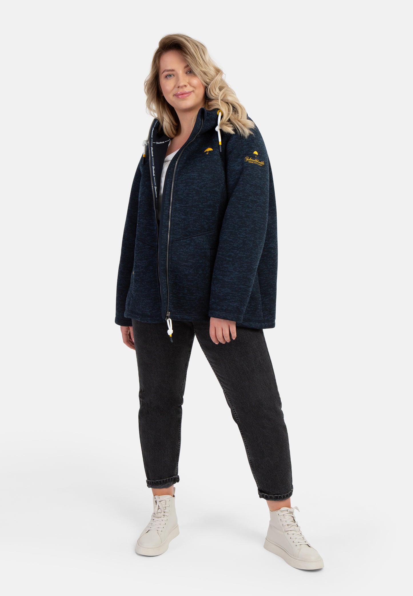 Schmuddelwedda Women's Plus Size Knitted Fleece Jacket