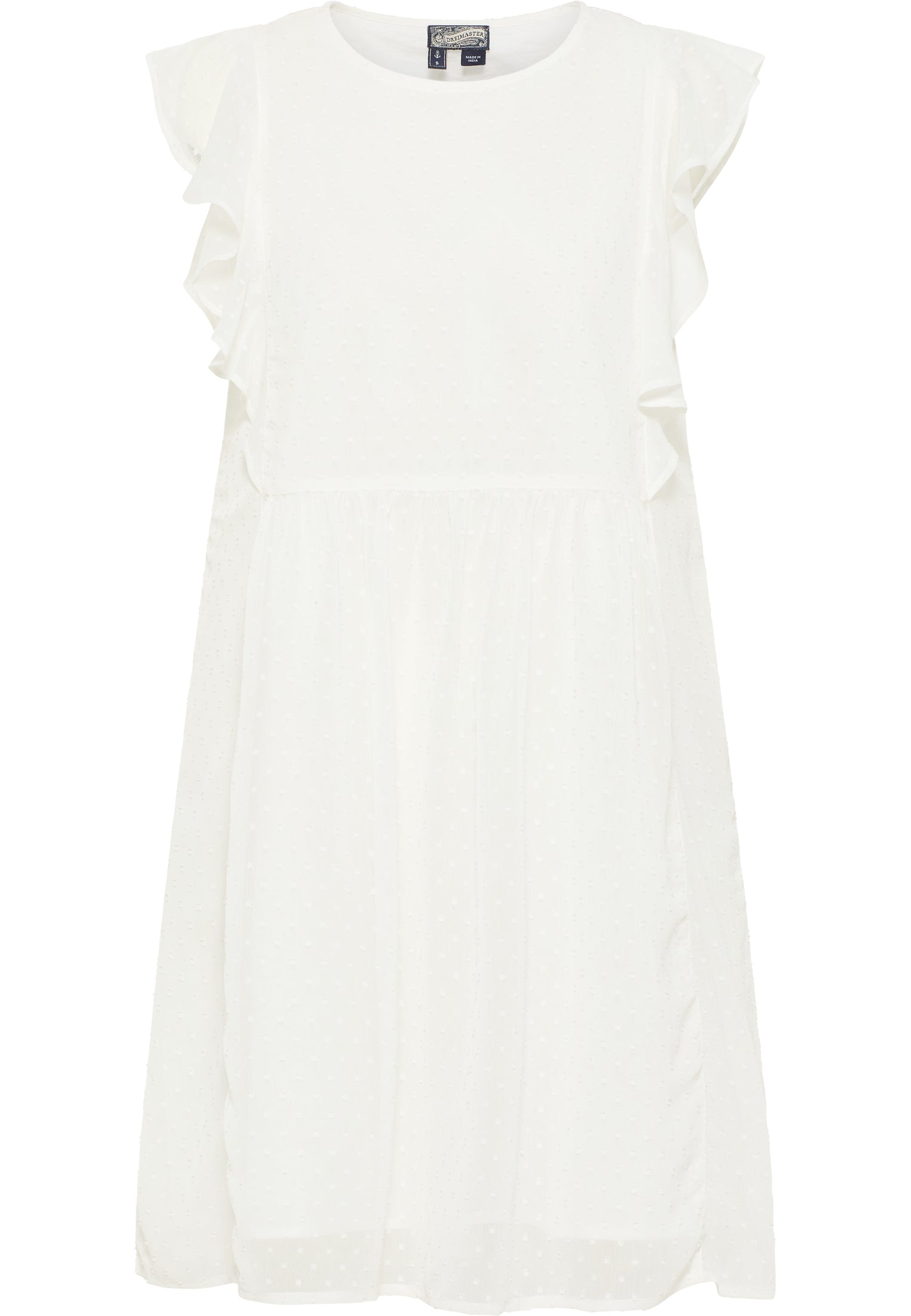 Dreimaster Vintage Damen Midikleid mit Rüschen