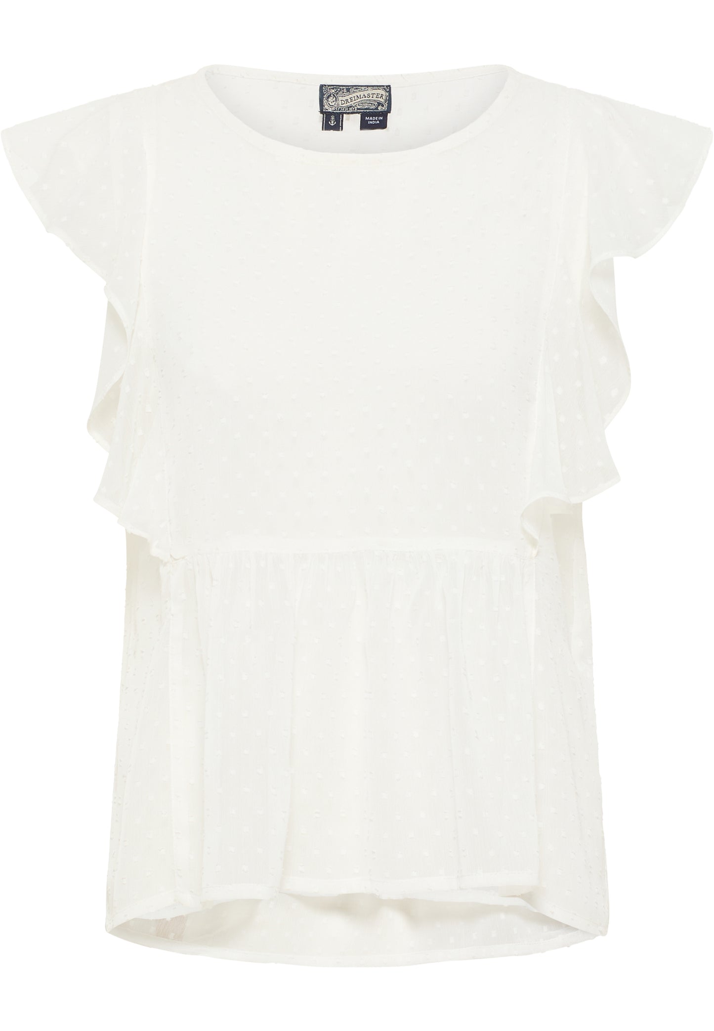 Dreimaster Vintage Damen Kurzarmbluse