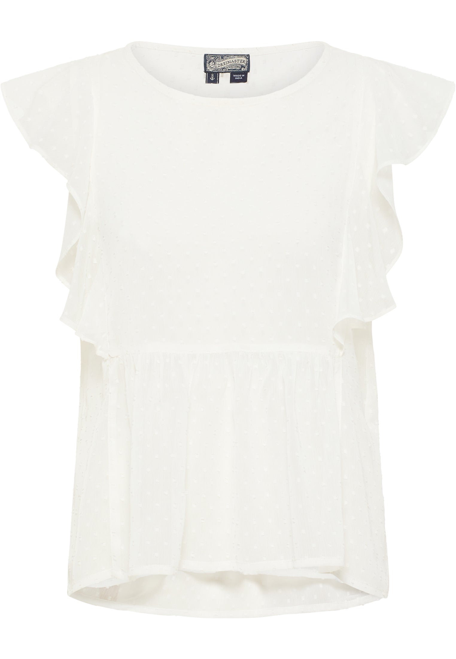 Dreimaster Vintage Damen Kurzarmbluse