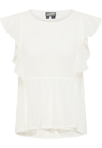 Dreimaster Vintage Damen Kurzarmbluse