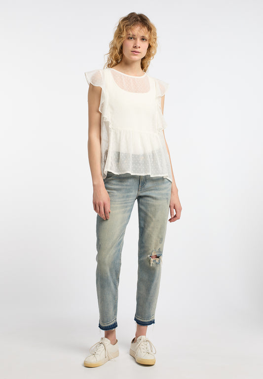 DreiMaster Vintage damska bluzka z krótkim rękawem