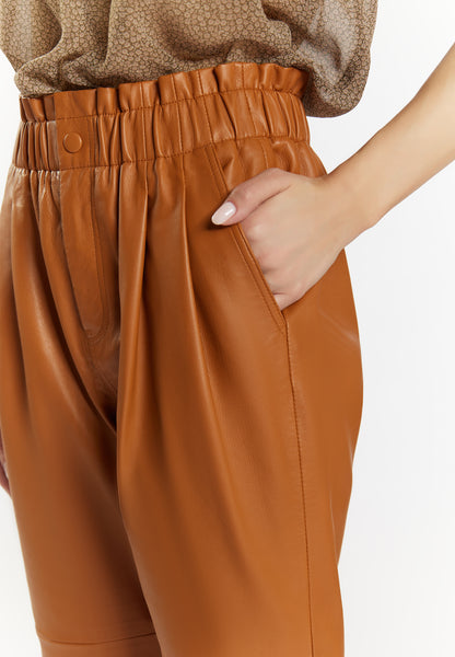 DreiMaster Vintage damskie spodnie skórzane