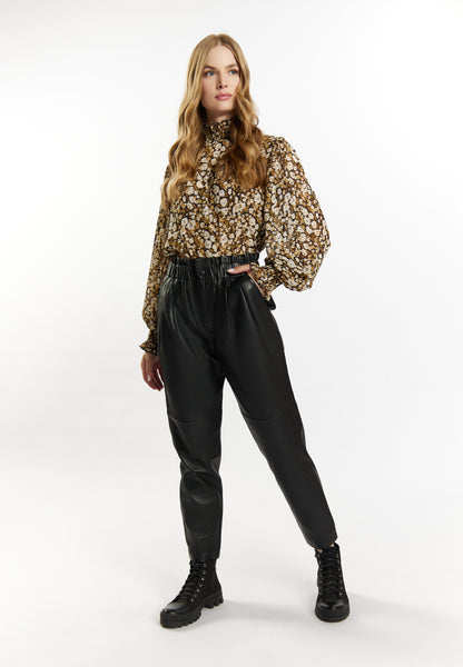 DreiMaster Vintage damskie spodnie skórzane