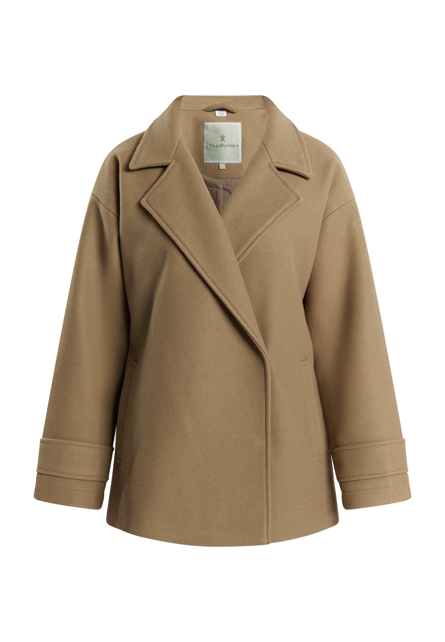 Dreimaster klassik Damen Übergangsjacke in Wolloptik