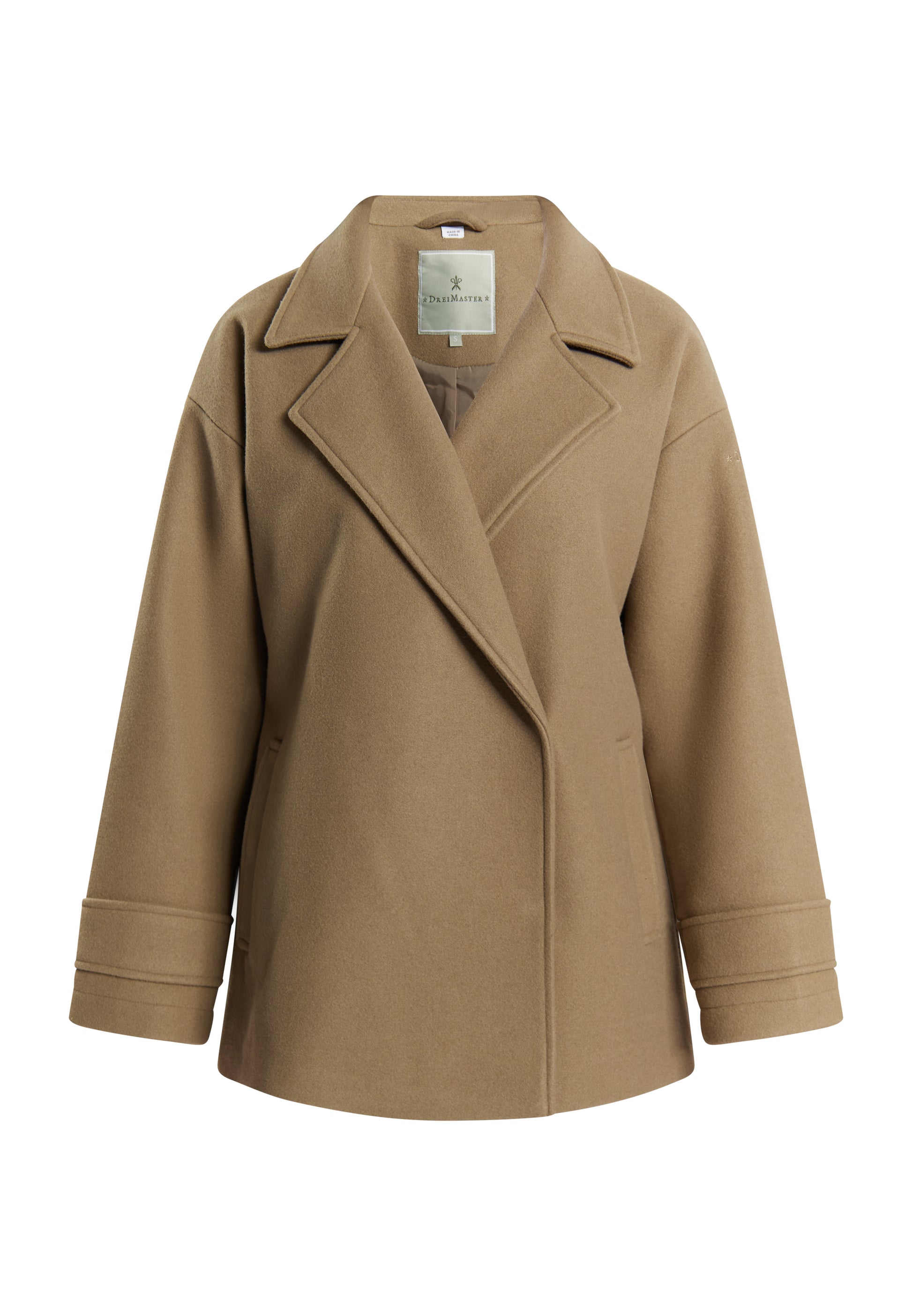 Dreimaster klassik Damen Übergangsjacke in Wolloptik