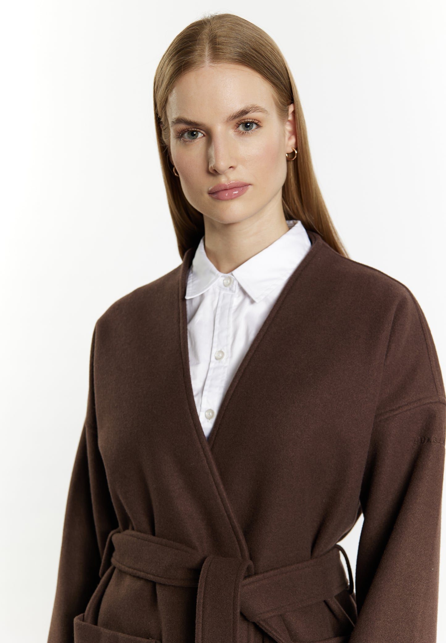 Dreimaster Klassik Women's Transitional Coat In A Wool Look