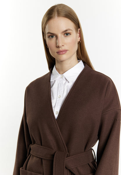 Dreimaster Klassik Women's Transitional Coat In A Wool Look
