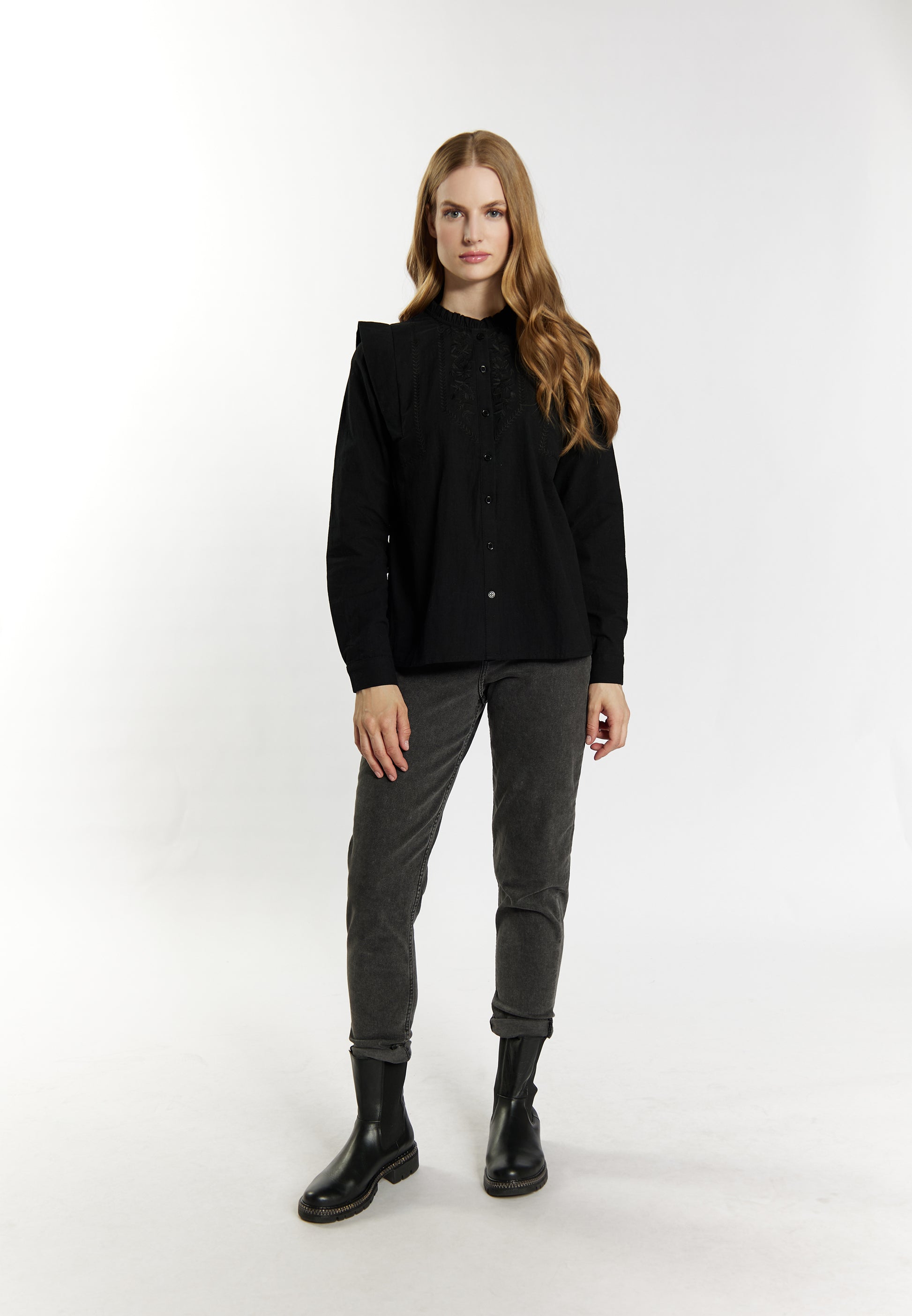 Dreimaster Vintage Damen Bluse