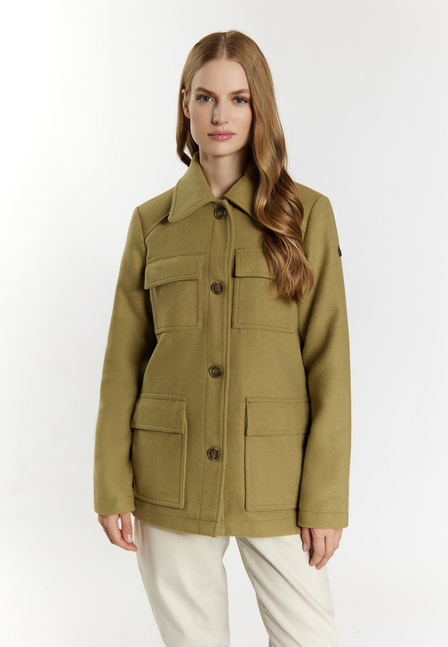 DreiMaster Vintage Women's Transitional Jacket Made From A Wool Blend