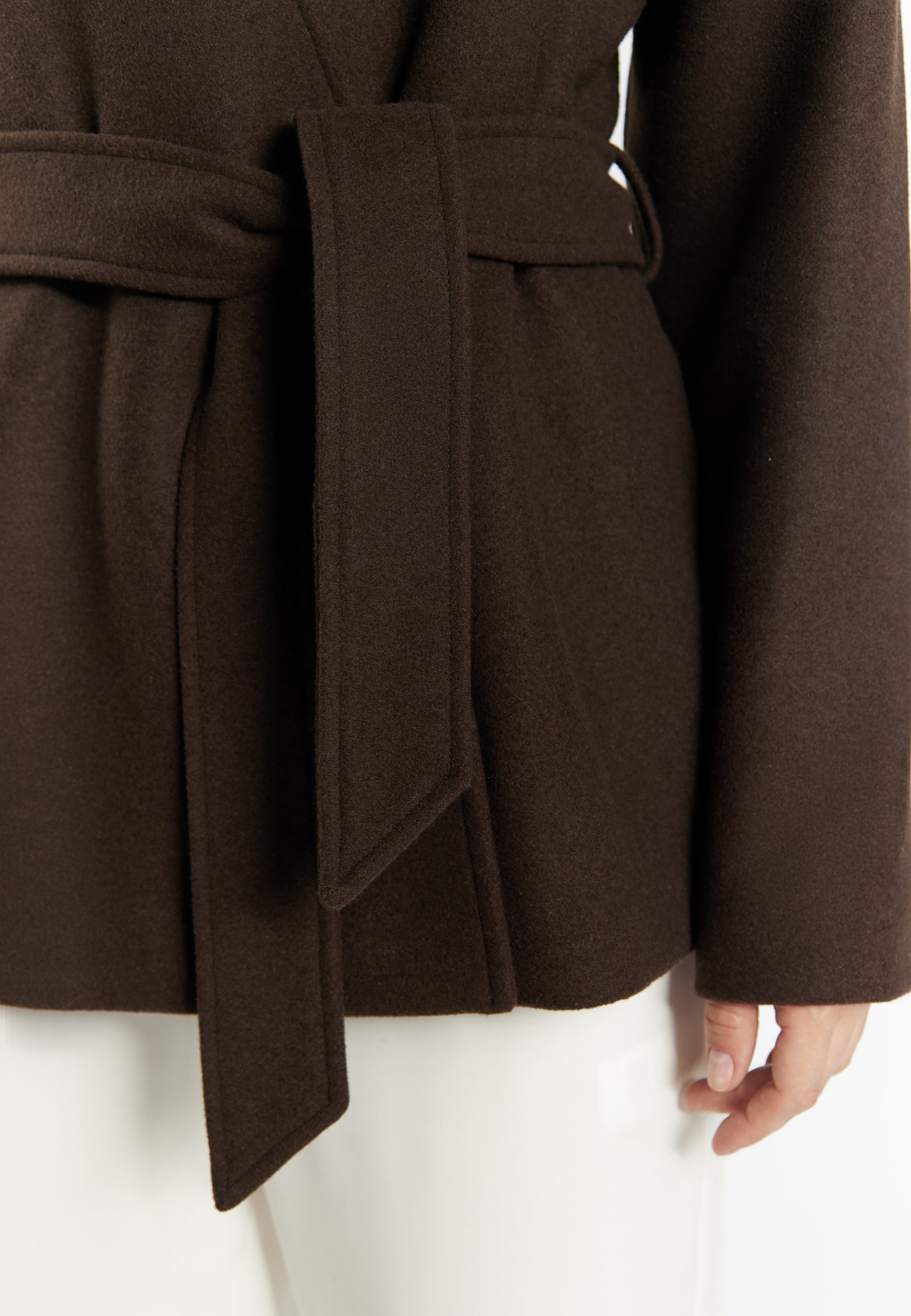 Dreimaster Klassik Women's Transitional Jacket Made From A Wool Blend