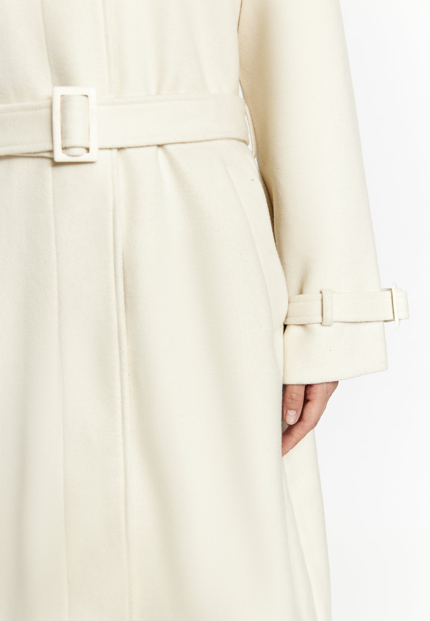 DreiMaster Klassik damski płaszcz przejściowy z mieszanki wełny