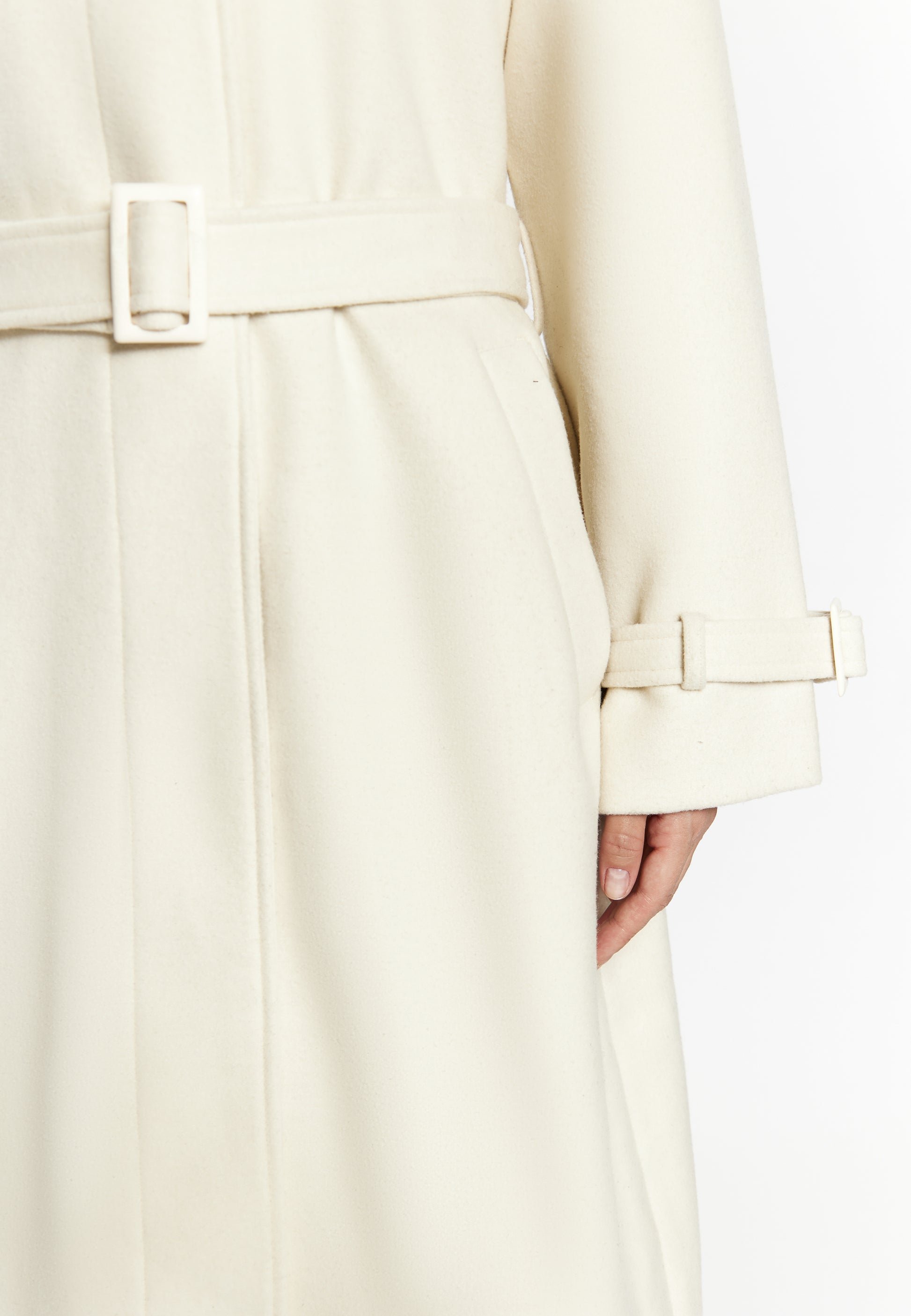 DreiMaster Klassik damski płaszcz przejściowy z mieszanki wełny