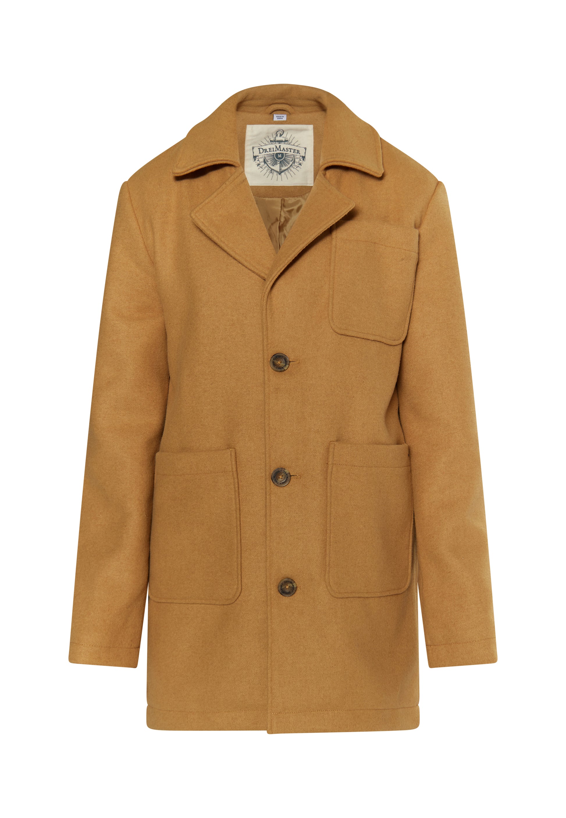 Dreimaster Vintage Men's Short Wool Blend Coat