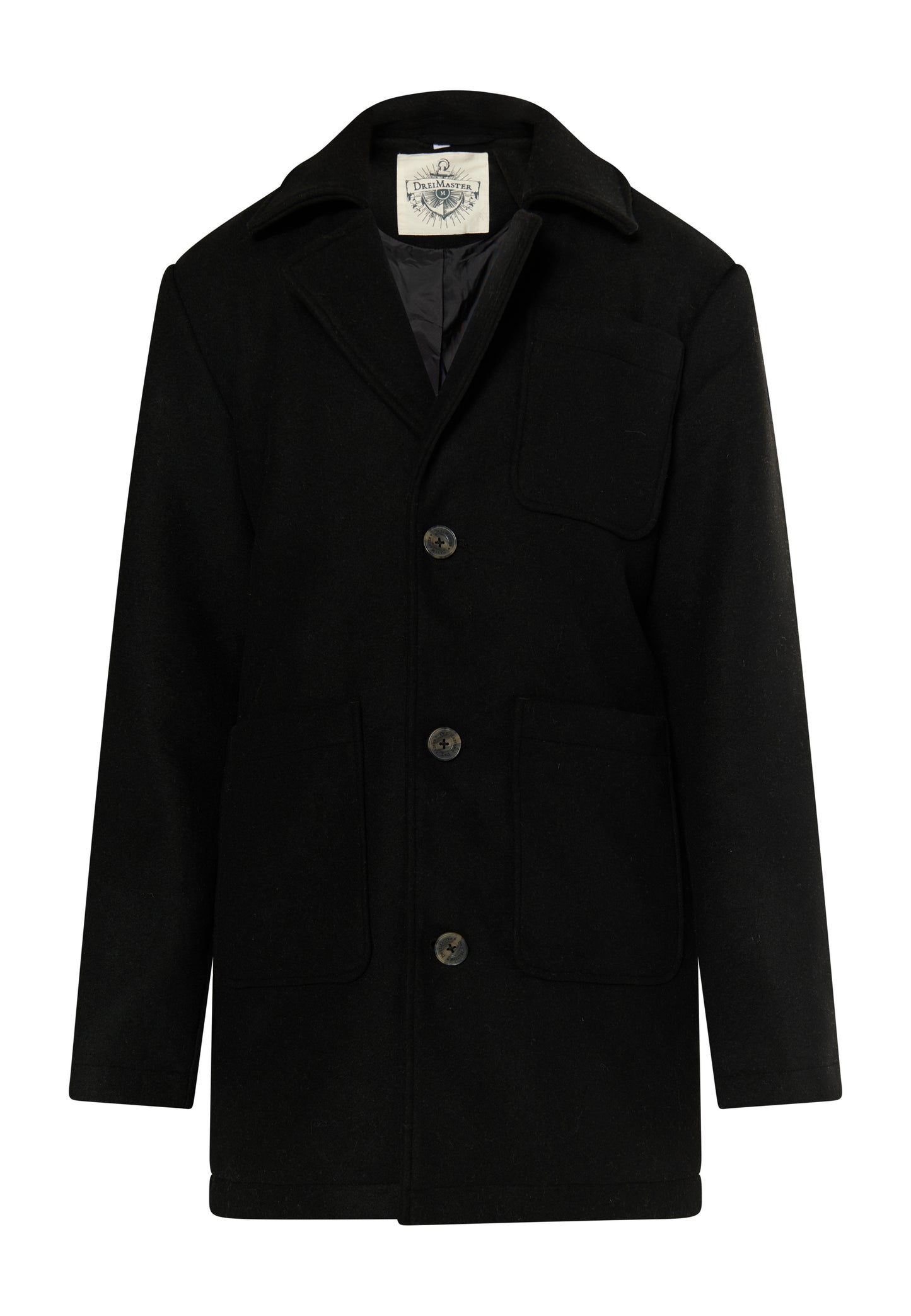 Dreimaster Vintage Men's Short Wool Blend Coat