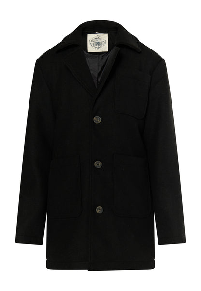Dreimaster Vintage Men's Short Wool Blend Coat