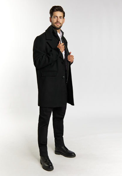 Dreimaster Klassik Men's Transitional Coat Made Of Wool Blend