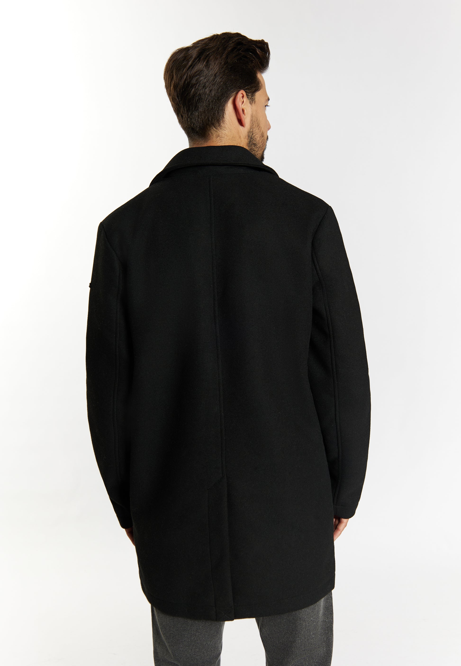 Dreimaster Vintage Men's Short Wool Blend Coat