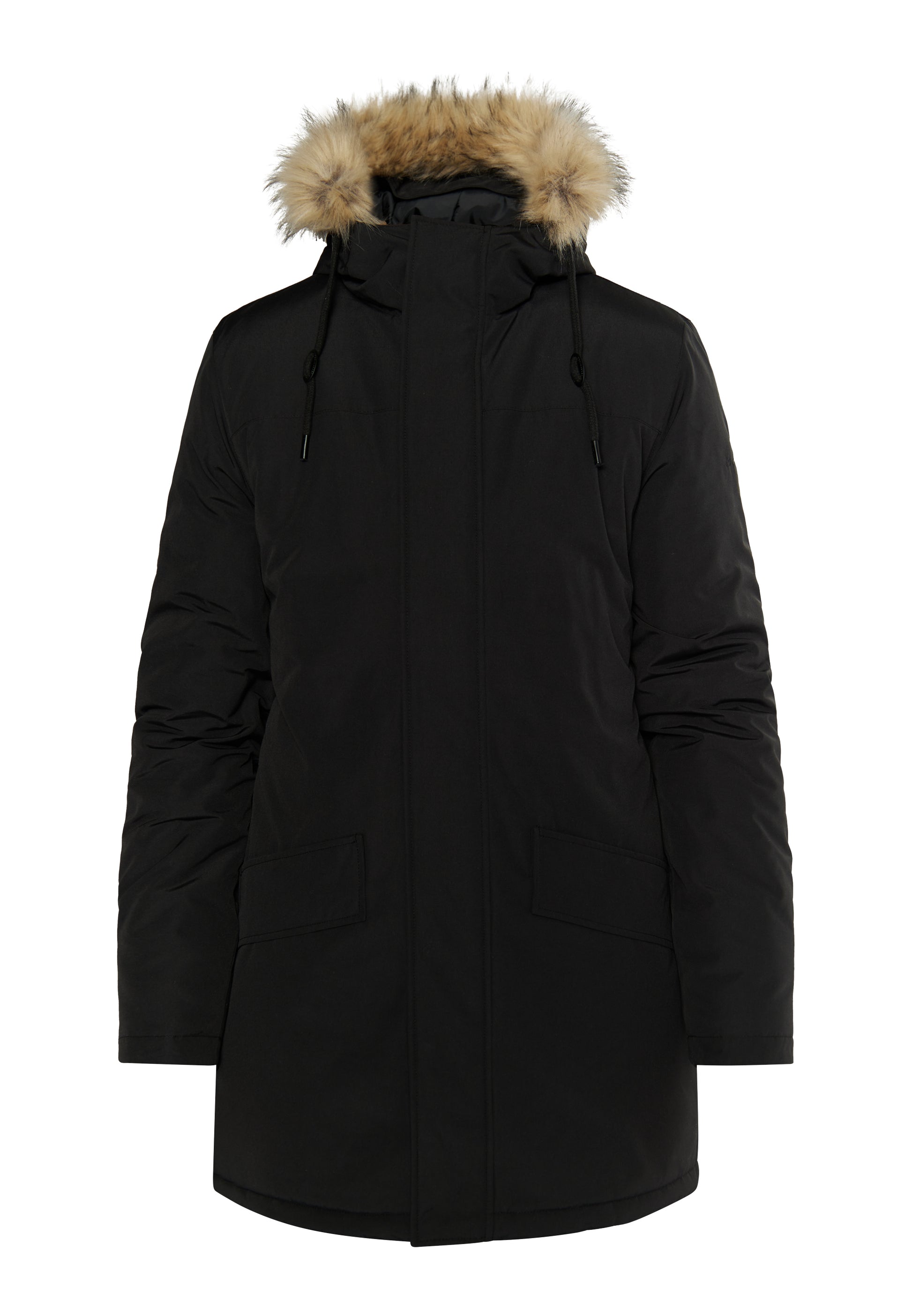 DreiMaster Klassik Men's Winter Jacket With Faux Fur